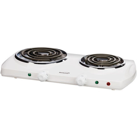 BRENTWOOD TS-368 Electric Double Burner (White)