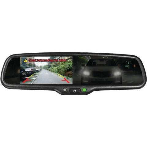 BOYO VTM43TCA 4.3" OE-Style Rearview Auto-Dimming Mirror Monitor with Temperature & Compass