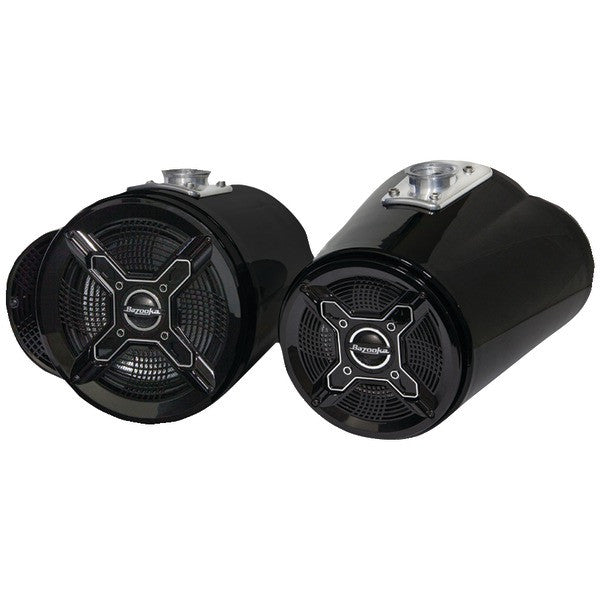 BAZOOKA MT8265B 8" & 6.5" 250-Watt Double-Ended Marine Tubbies (Black)