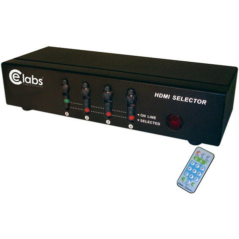 CE LABS HM41SR 4-In, 1-Out HDMI(R) Switcher with Remote