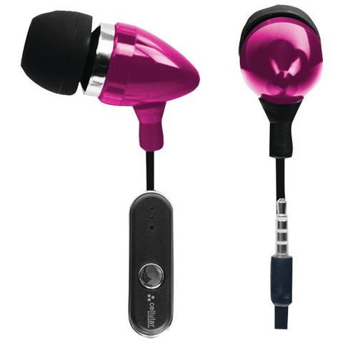 CELLULAR INNOVATIONS IP-HF1-PK Stereo Hands-Free Earbuds with Microphone (Pink)