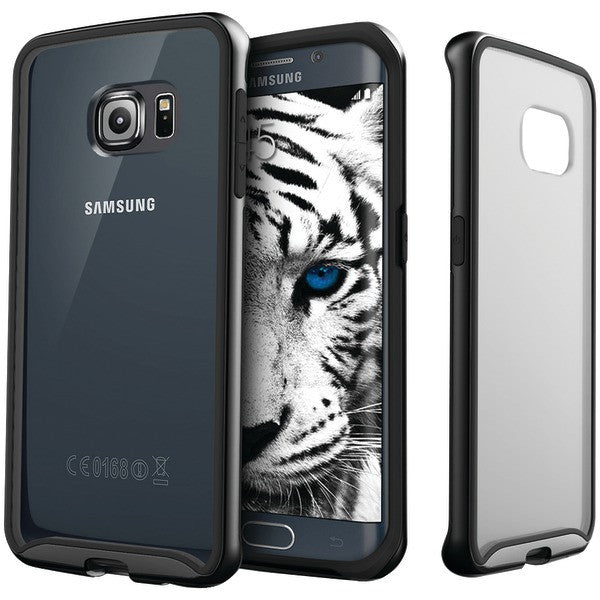 CASEOLOGY CO-G6E-FUB-BK Samsung(R) Galaxy S(R) 6 Edge Dual-Bumper Clear Back Case (Metallic Black)