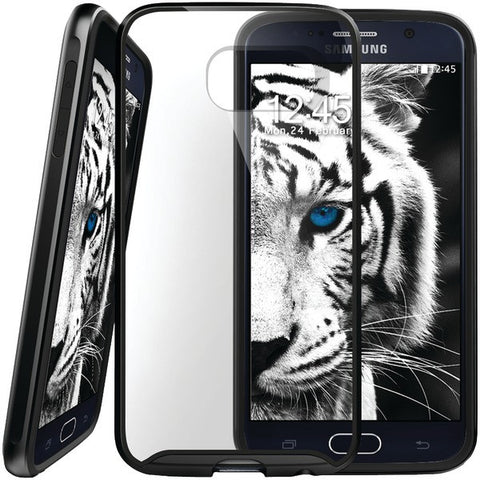 CASEOLOGY CO-GS6-FUB-BK Samsung(R) Galaxy S(R) 6 Dual-Bumper Clear Back Case (Metallic Black)