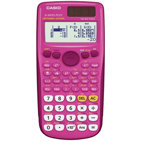 CASIO FX-300ESPLUS-PK Fraction & Scientific Calculator (Pink)