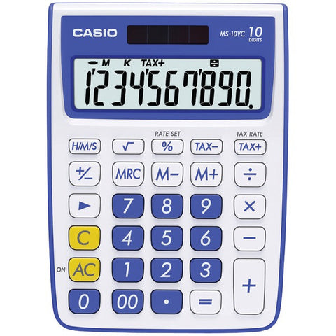 CASIO MS-10VC-BE 10-Digit Calculator (Blue)