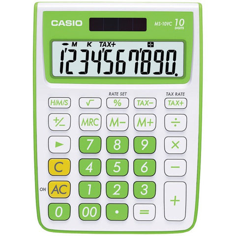 CASIO MS-10VC-GN 10-Digit Calculator (Green)
