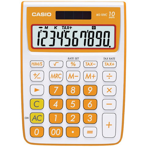 CASIO MS-10VC-OE 10-Digit Calculator (Orange)