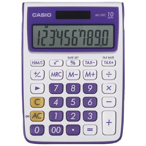 CASIO MS-10VC-PL 10-Digit Calculator (Purple)