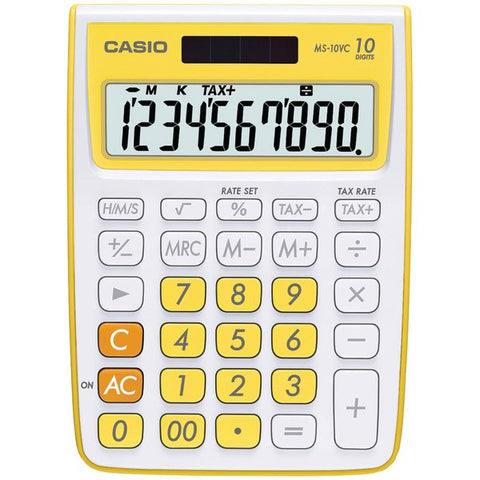 CASIO MS-10VC-YW 10-Digit Calculator (Yellow)