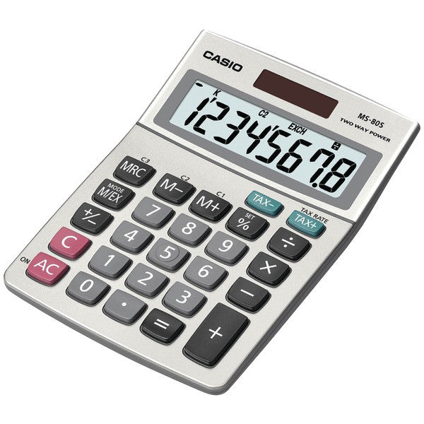 CASIO MS80SSIH Solar Desktop Calculator with 8-Digit Display