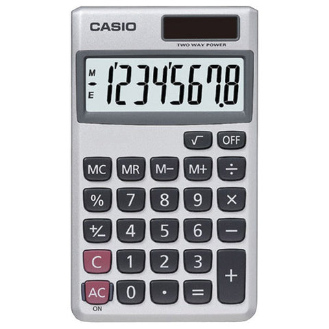 CASIO SL300VE-SL300SV Wallet Solar Calculator with 8-Digit Display