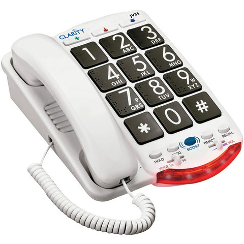 CLARITY 76560.001 Amplified Telephone with Talk Back Numbers (Black Buttons)