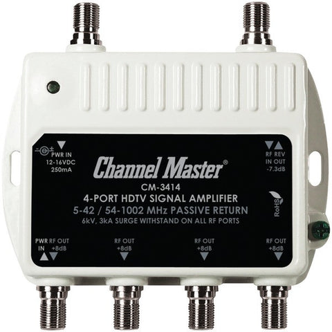 CHANNEL MASTER CM-3414 Ultra Mini Distribution Amp (4 Port)