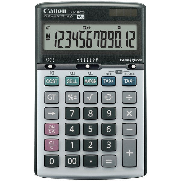 CANON 8508A013 KS1200TS Solar & Battery-Powered 12-Digit Calculator