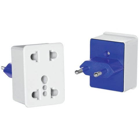 TRAVEL SMART BY CONAIR NWD1 Dual-Outlet Adapter Plug for Southern Europe, Parts of Africa, Asia, Caribbean & Middle East
