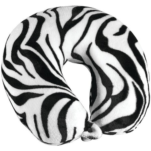 TRAVEL SMART BY CONAIR TS015ZBR Fleece-Covered Fiberfill Zebra Neck Rest