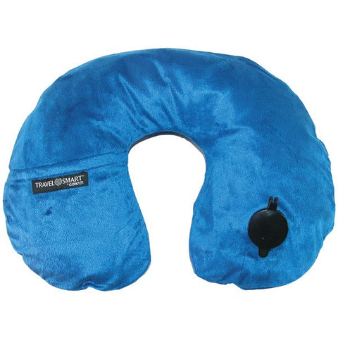 TRAVEL SMART BY CONAIR TS44NVY EZ Inflate Fleece Neck Rest (Navy)