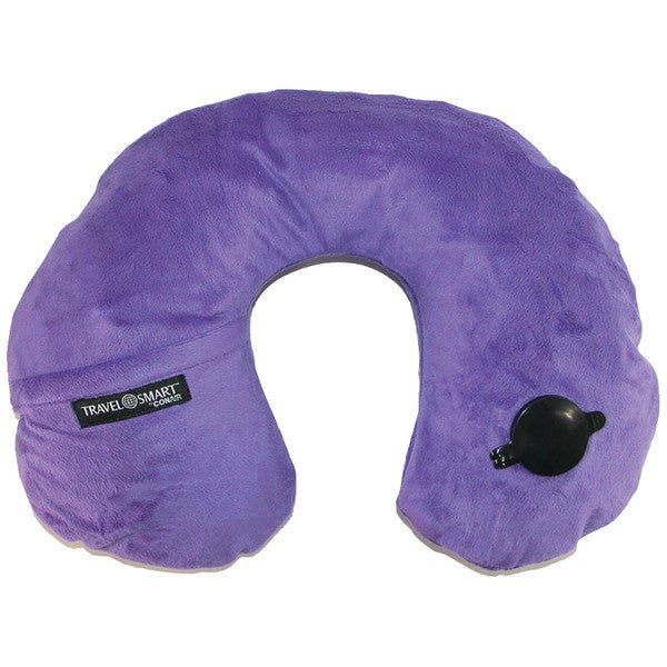 TRAVEL SMART BY CONAIR TS44PUR EZ Inflate Fleece Neck Rest (Purple)