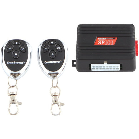 CRIMESTOPPER SP-101 Universal Entry Level 1-Way Security & Keyless-Entry System