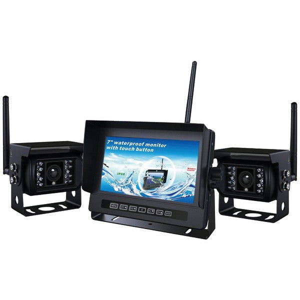 CRIMESTOPPER SV-2002.BRV 2-Channel, 2.4GHz Digital Wireless RV Backup Camera System with Parking-Assist Lines