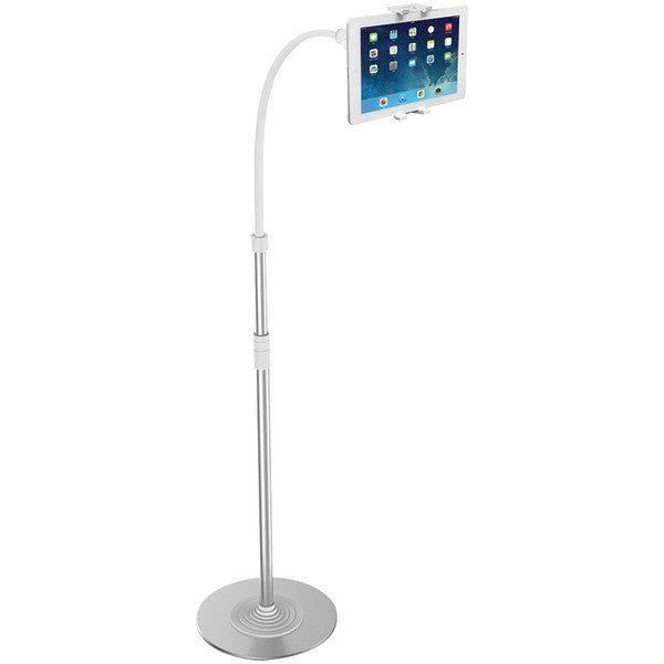 CTA Digital PAD-FFS iPad(R)-Tablet-Smartphone 2-in-1 Flexible Floor Stand & Mount with LED Lamp