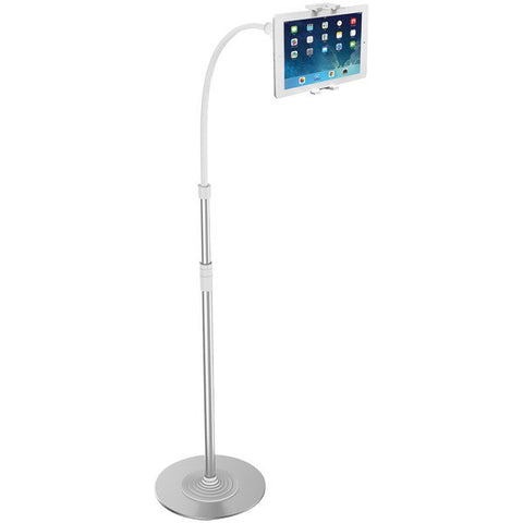 CTA Digital PAD-FFS iPad(R)-Tablet-Smartphone 2-in-1 Flexible Floor Stand & Mount with LED Lamp