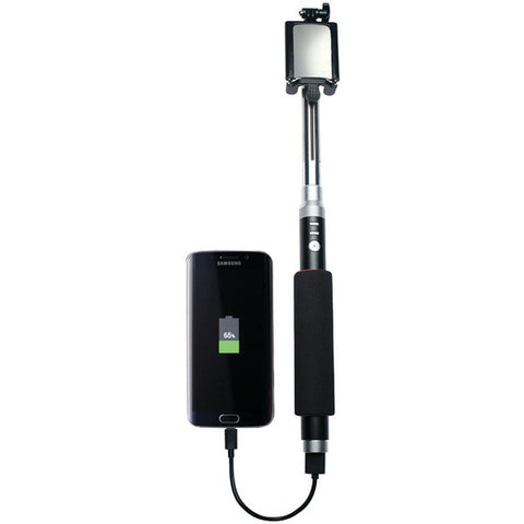 CTA Digital SM-SBP Bluetooth(R) Selfie Stick with Built-in 5,000mAh Battery Pack Charger