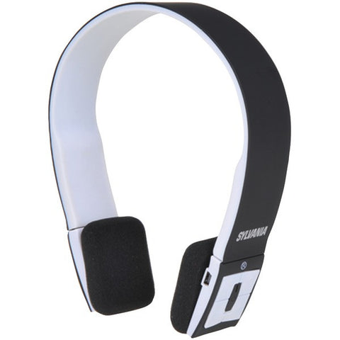 SYLVANIA SBT214-BLACK Bluetooth(R) Headphones with Microphone (Black)
