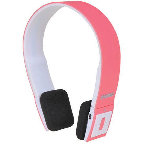 SYLVANIA SBT214-PINK Bluetooth(R) Headphones with Microphone (Pink)