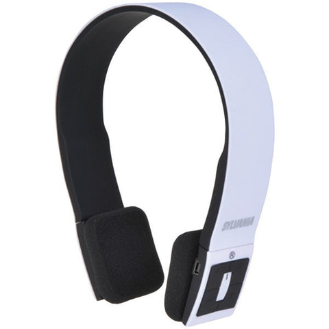 SYLVANIA SBT214-WHITE Bluetooth(R) Headphones with Microphone (White)