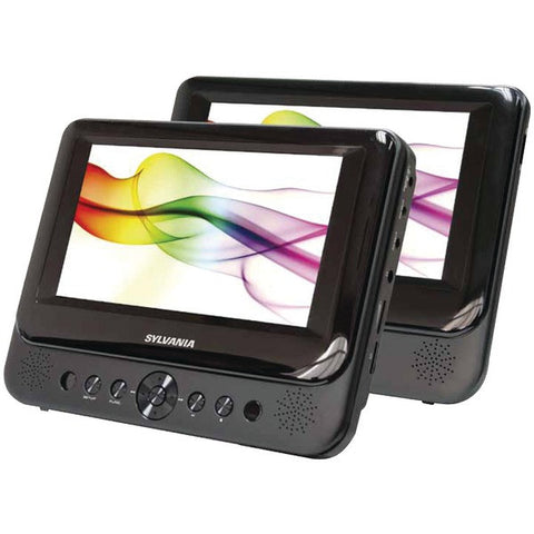 SYLVANIA SDVD8739 7" Dual-Screen Portable DVD Player