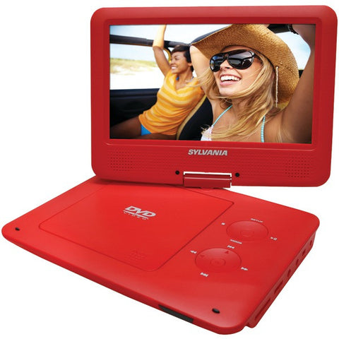 SYLVANIA SDVD9020B-RED 9" Portable DVD Players with 5-Hour Battery (Red)