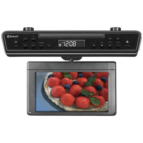SYLVANIA SKCR2706BT 10.2" Under-Counter Bluetooth(R) Kitchen TV with Built-in DVD Player & HDMI(R)