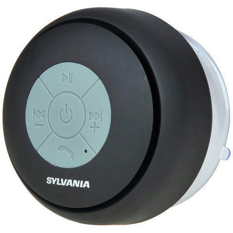 SYLVANIA SP230-BLACK Bluetooth(R) Suction Cup Shower Speaker (Black)