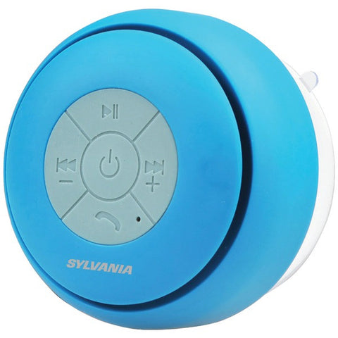 SYLVANIA SP230-BLUE Bluetooth(R) Suction Cup Shower Speaker (Blue)