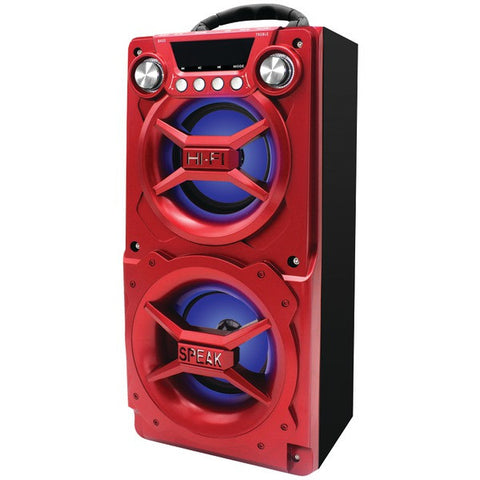 SYLVANIA SP328-RED Bluetooth(R) Speaker with Speakerphone (Red)