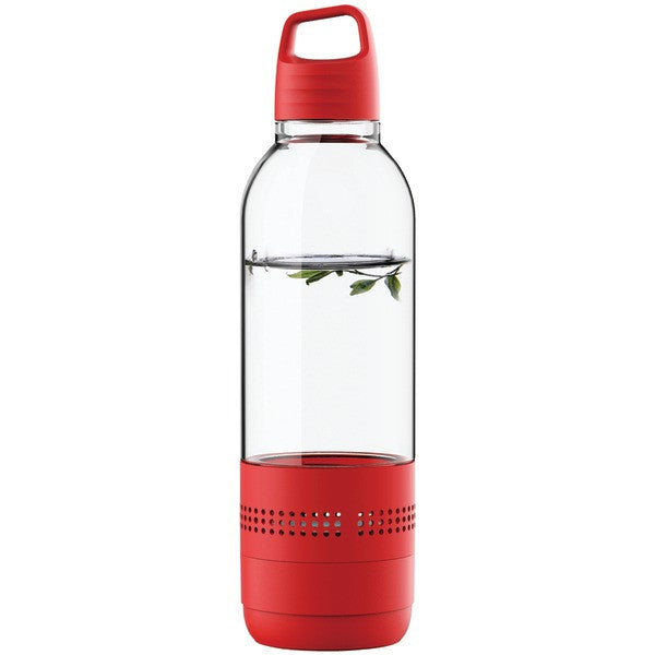 SYLVANIA SP650-RED Water Bottle with Integrated Bluetooth(R) Speaker (Red)