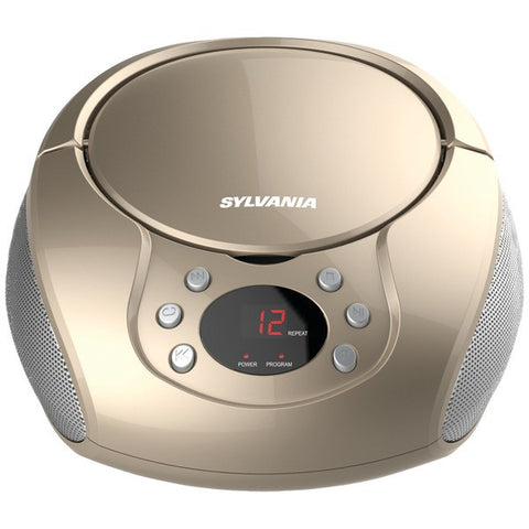 SYLVANIA SRCD261-B-CHAMPAGNE Portable CD Players with AM-FM Radio (Champagne)