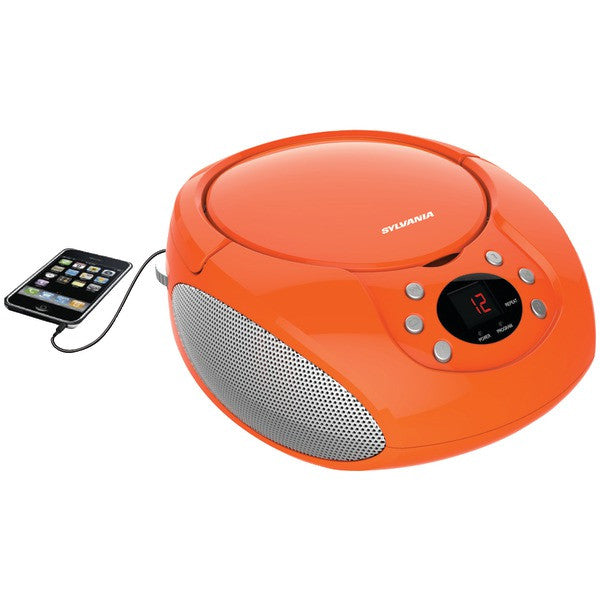 SYLVANIA SRCD261-B-ORANGE Portable CD Players with AM-FM Radio (Orange)