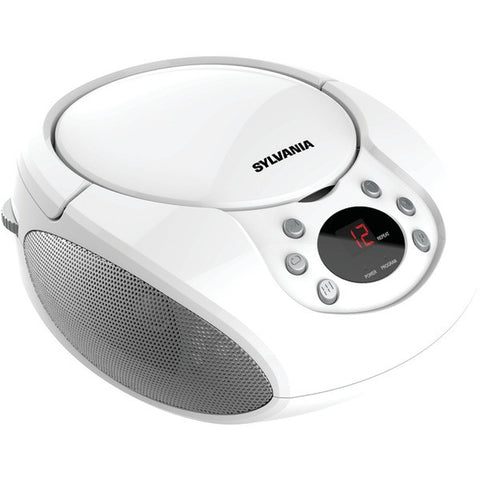 SYLVANIA SRCD261-B-WHITE Portable CD Player with AM-FM Radio (White)