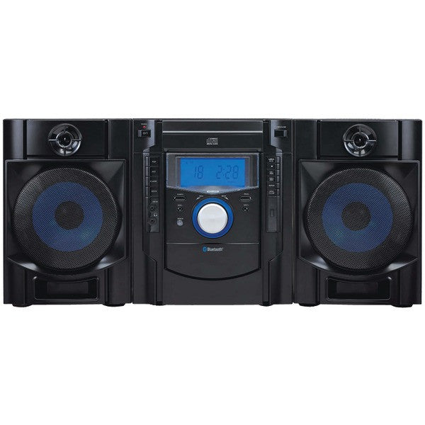 SYLVANIA SRCD2731BT Bluetooth(R) CD Radio Micro System with Blue LED Display