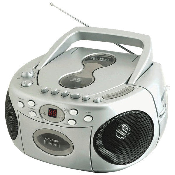 SYLVANIA SRCD286-SILVER Portable CD Radio Boom Box