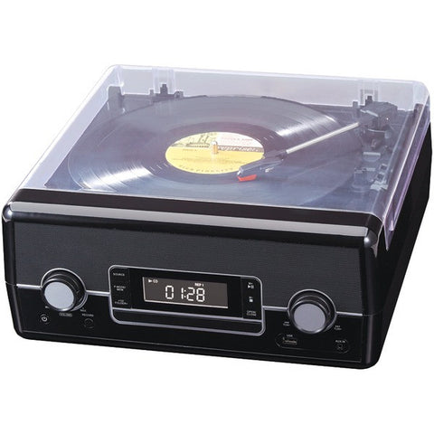 SYLVANIA SRCD875-BLACK CD Radio Turntable with Direct Encoding (Black)
