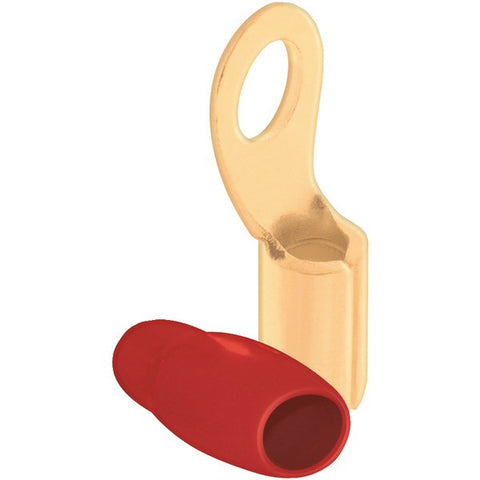 DB LINK RT020GR 0-Gauge 5-16" Gold-Plated Ring Terminals, 20 pk (Red)