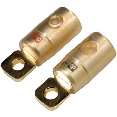 DB LINK RTG0 5-16" Gold Ring Terminals, 2 pk (0 Gauge)