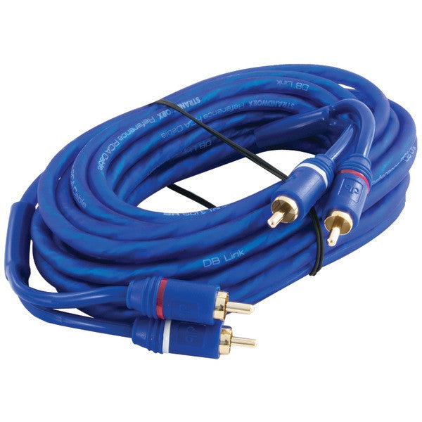 DB LINK SR20 Soft-Touch Triple Shielded Blue Strandworx(TM) RCA Cable (20ft)