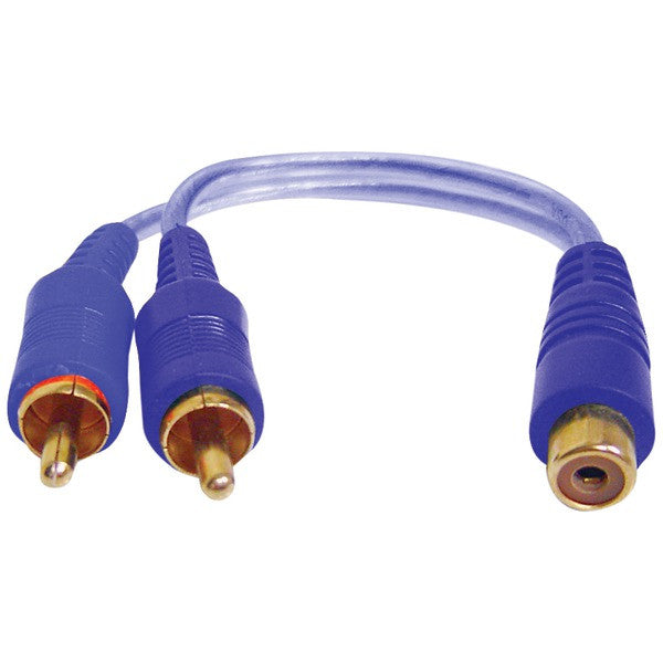 DB LINK SRY2M Soft-Touch Blue Strandworx(TM) RCA Y-Adapter (1 Female to 2 Male)