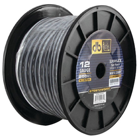 DB LINK STSW12WG250 Superflex Series White-Gray Speaker Wire (12 Gauge, 250ft)