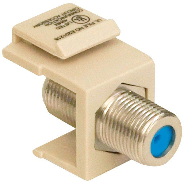 DATACOMM ELECTRONICS 20-3202-LA Keystone Jack with 2.4GHz F-Connector (Light Almond)