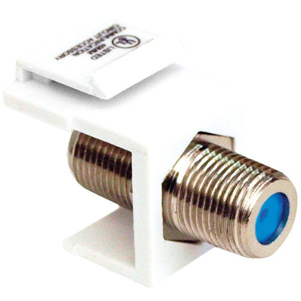 DATACOMM ELECTRONICS 20-3202-WH Keystone Jack with 2.4GHz F-Connector (White)